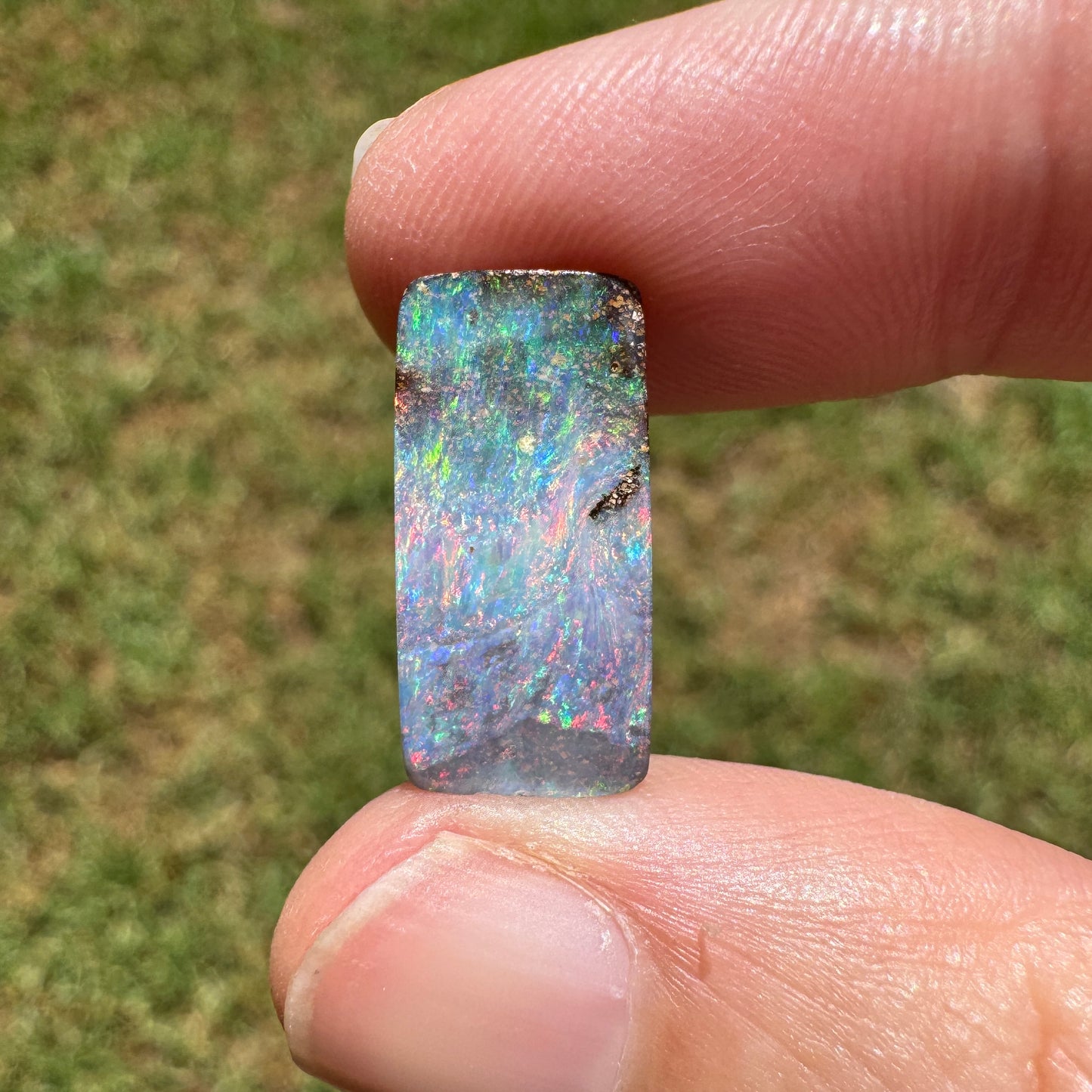 5.46 Ct small rectangle boulder opal