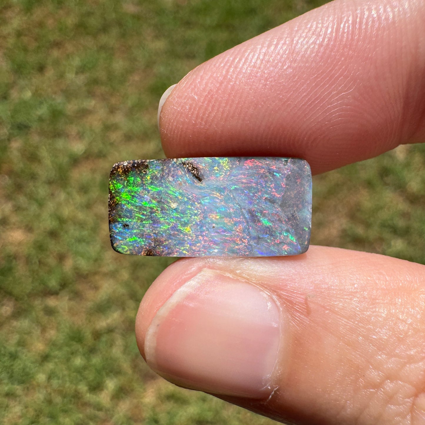 5.46 Ct small rectangle boulder opal