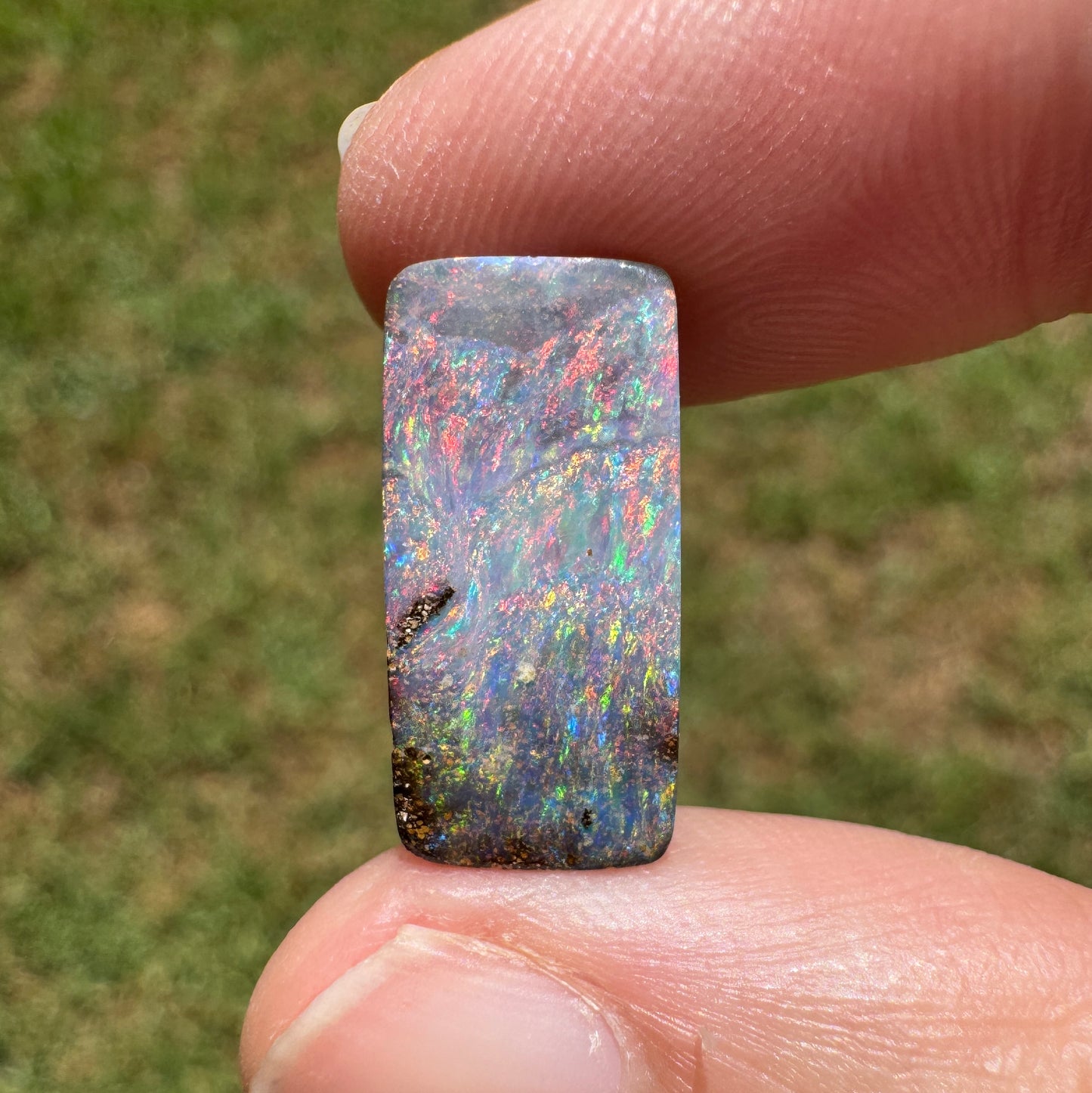 5.46 Ct small rectangle boulder opal