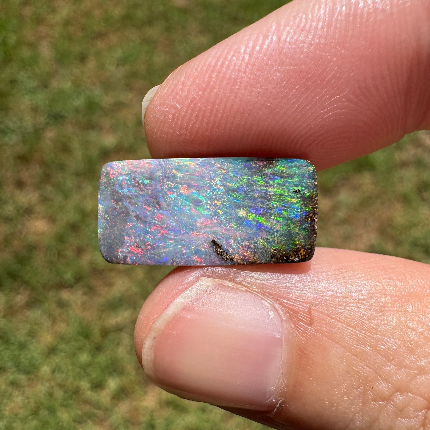 5.46 Ct small rectangle boulder opal