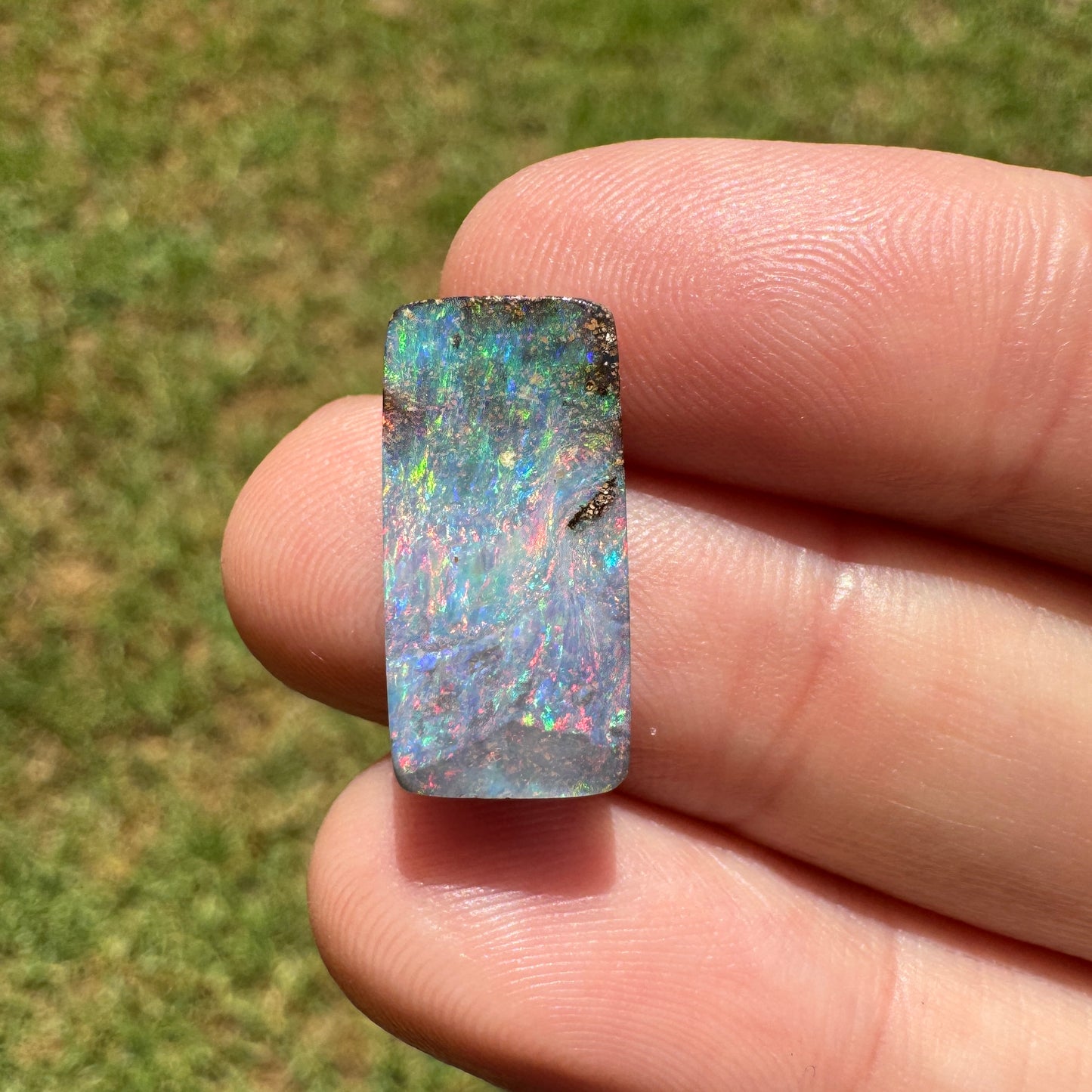 5.46 Ct small rectangle boulder opal