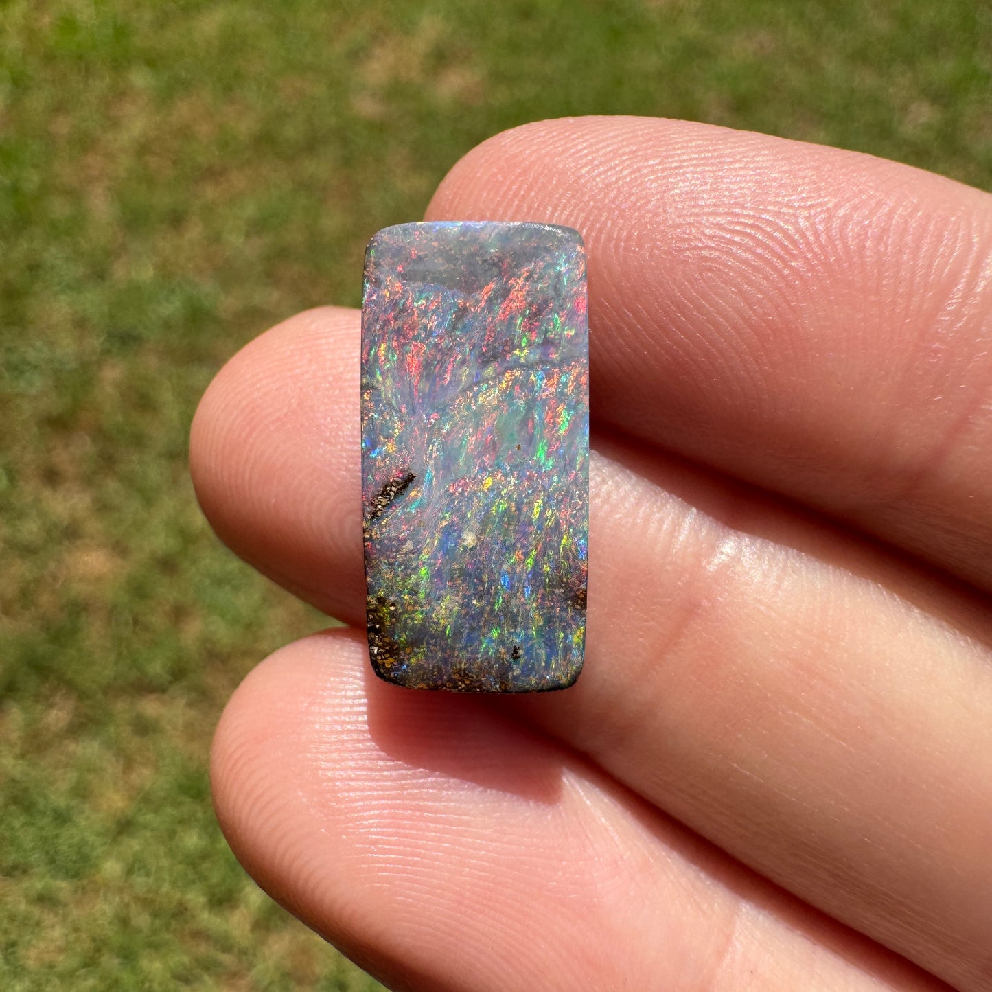 5.46 Ct small rectangle boulder opal