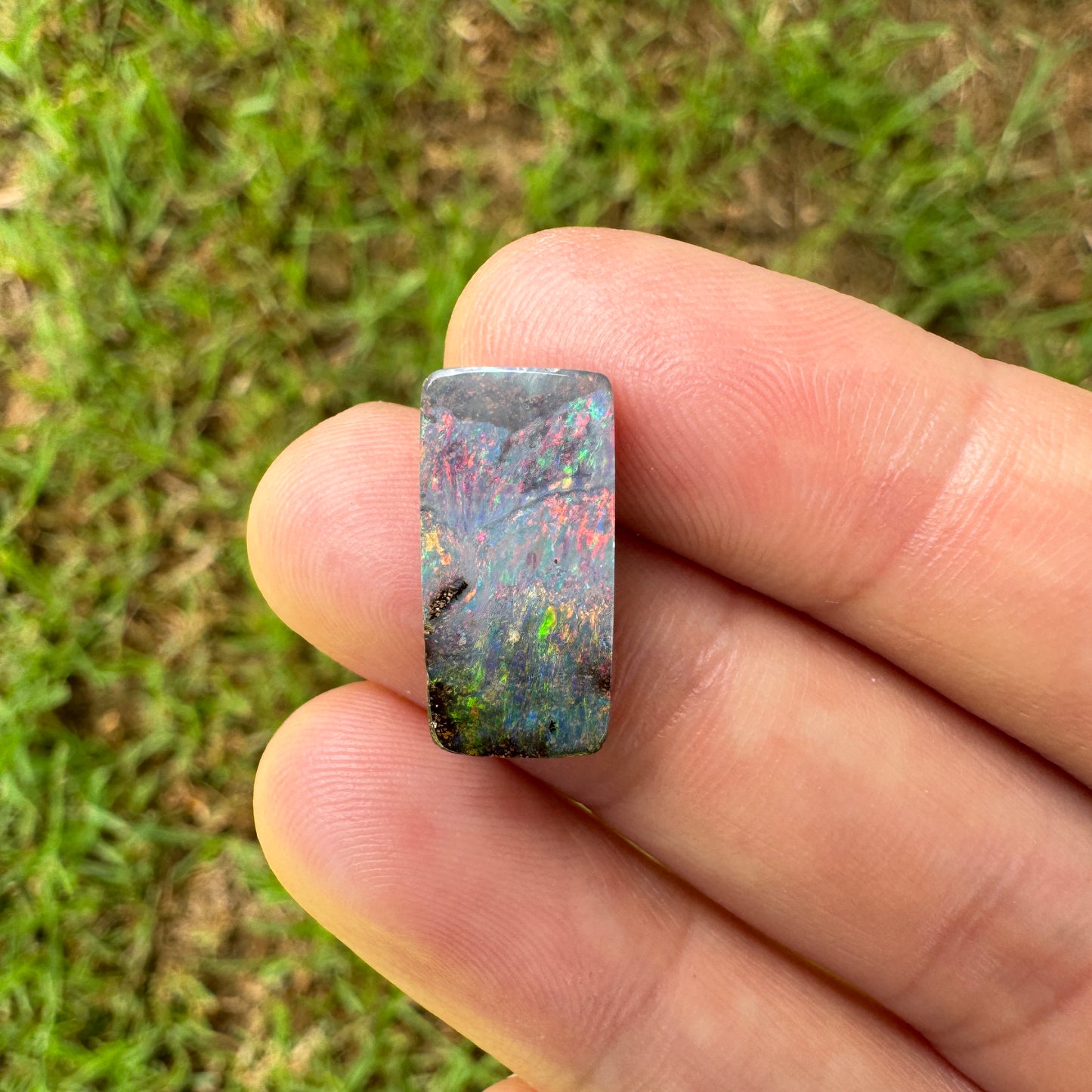 5.46 Ct small rectangle boulder opal