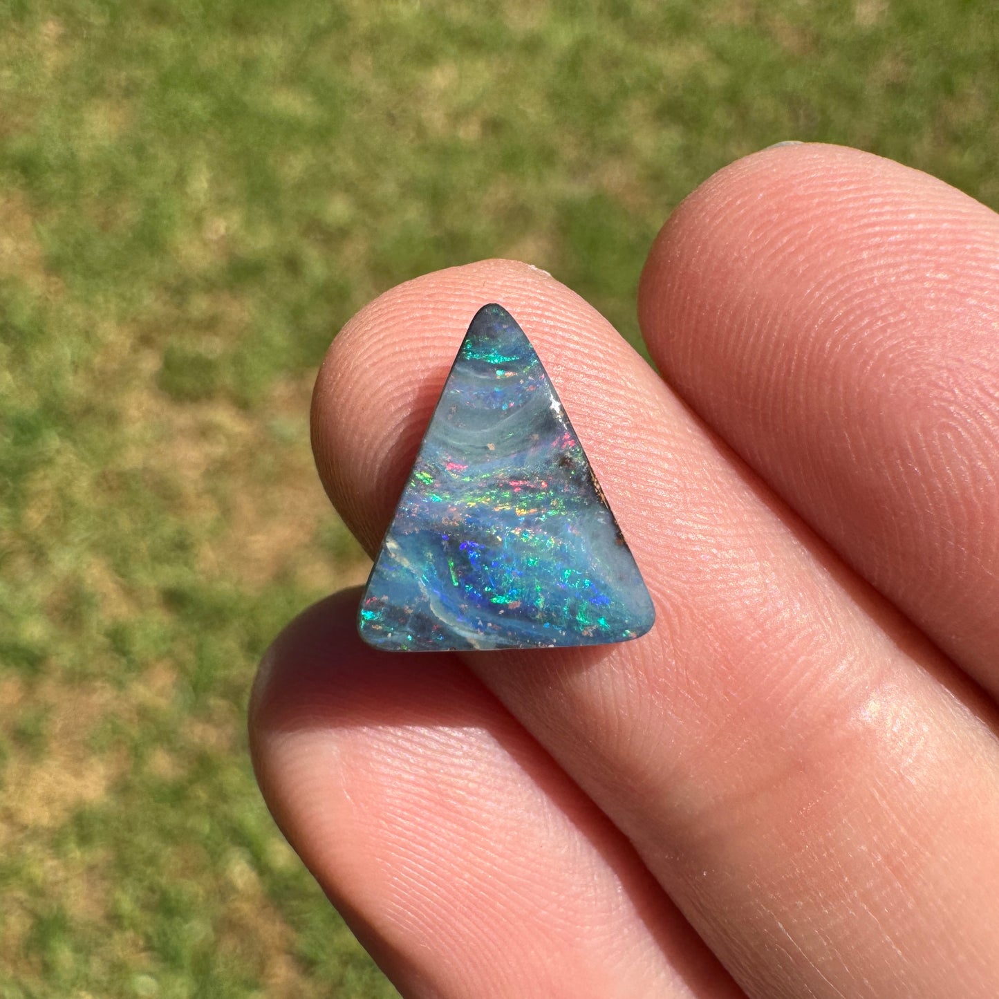 2.37 Ct small triangle boulder opal