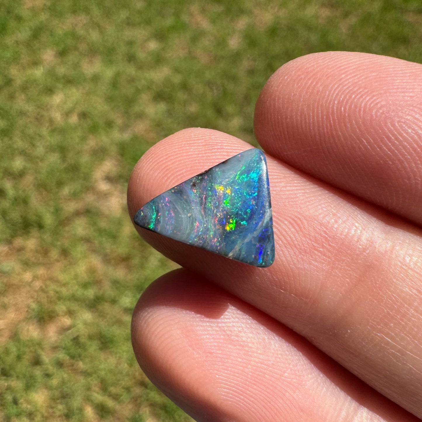 2.37 Ct small triangle boulder opal