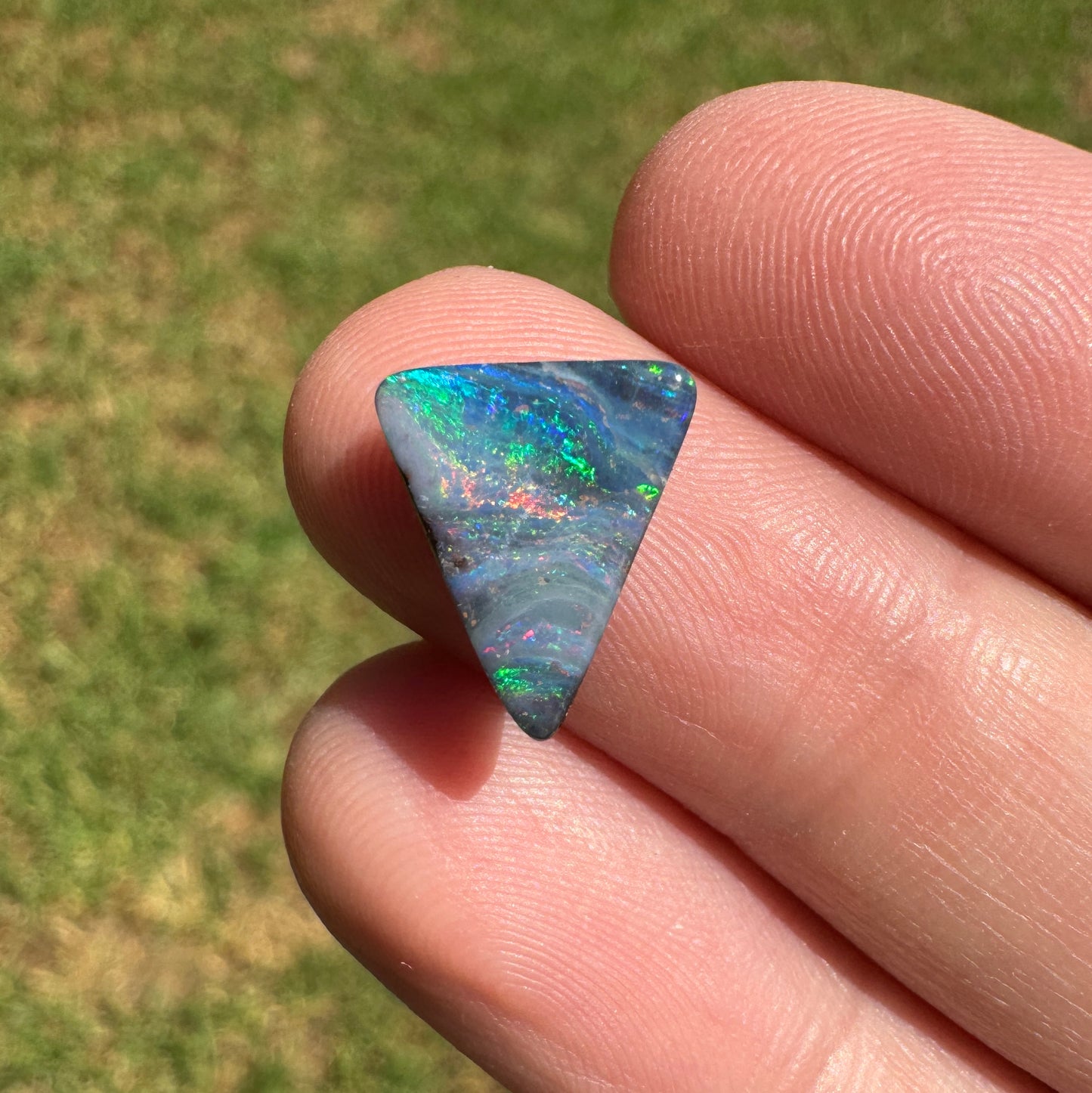 2.37 Ct small triangle boulder opal