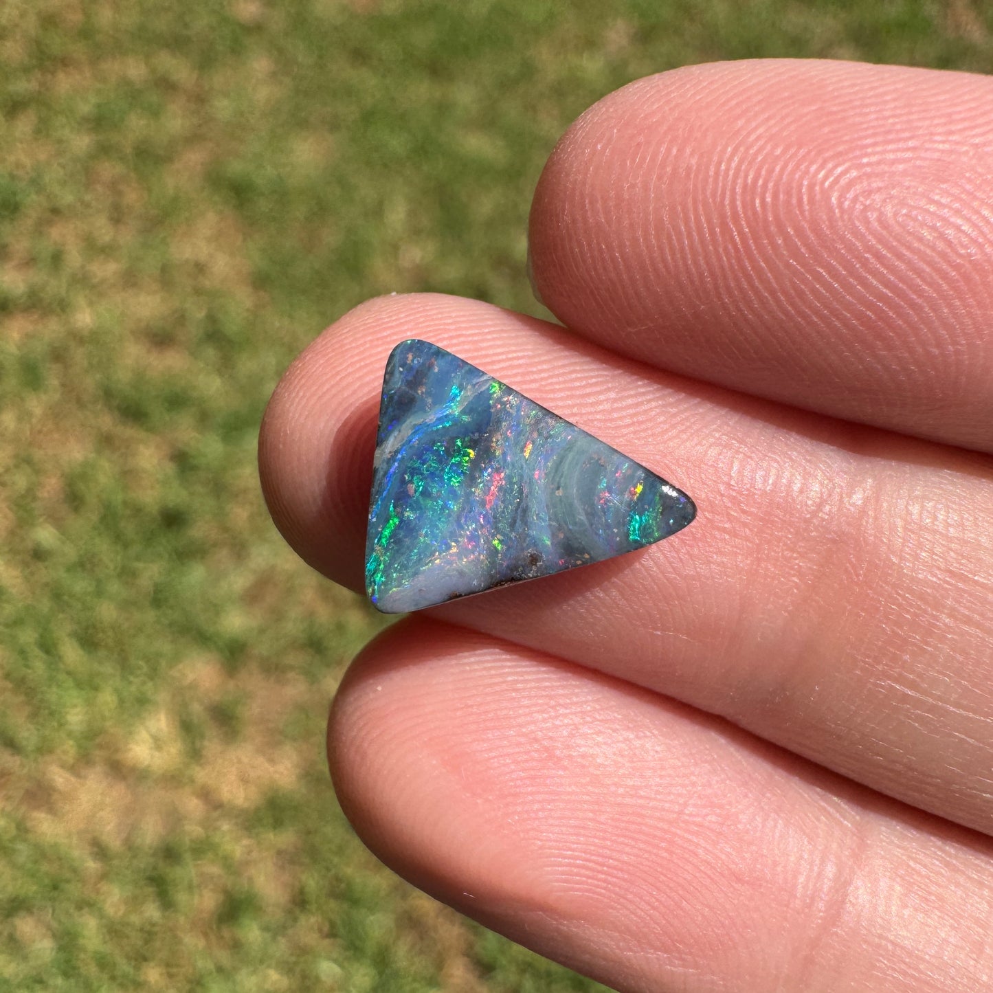 2.37 Ct small triangle boulder opal