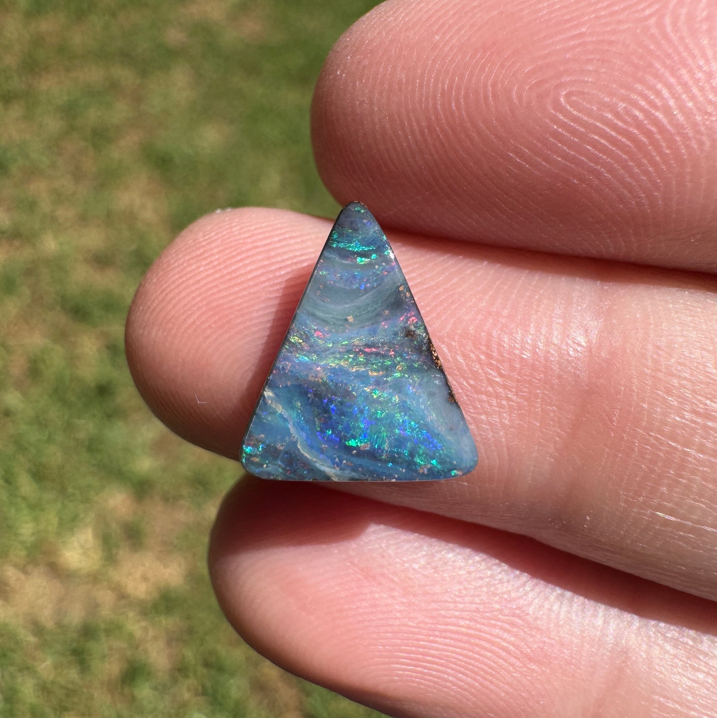 2.37 Ct small triangle boulder opal