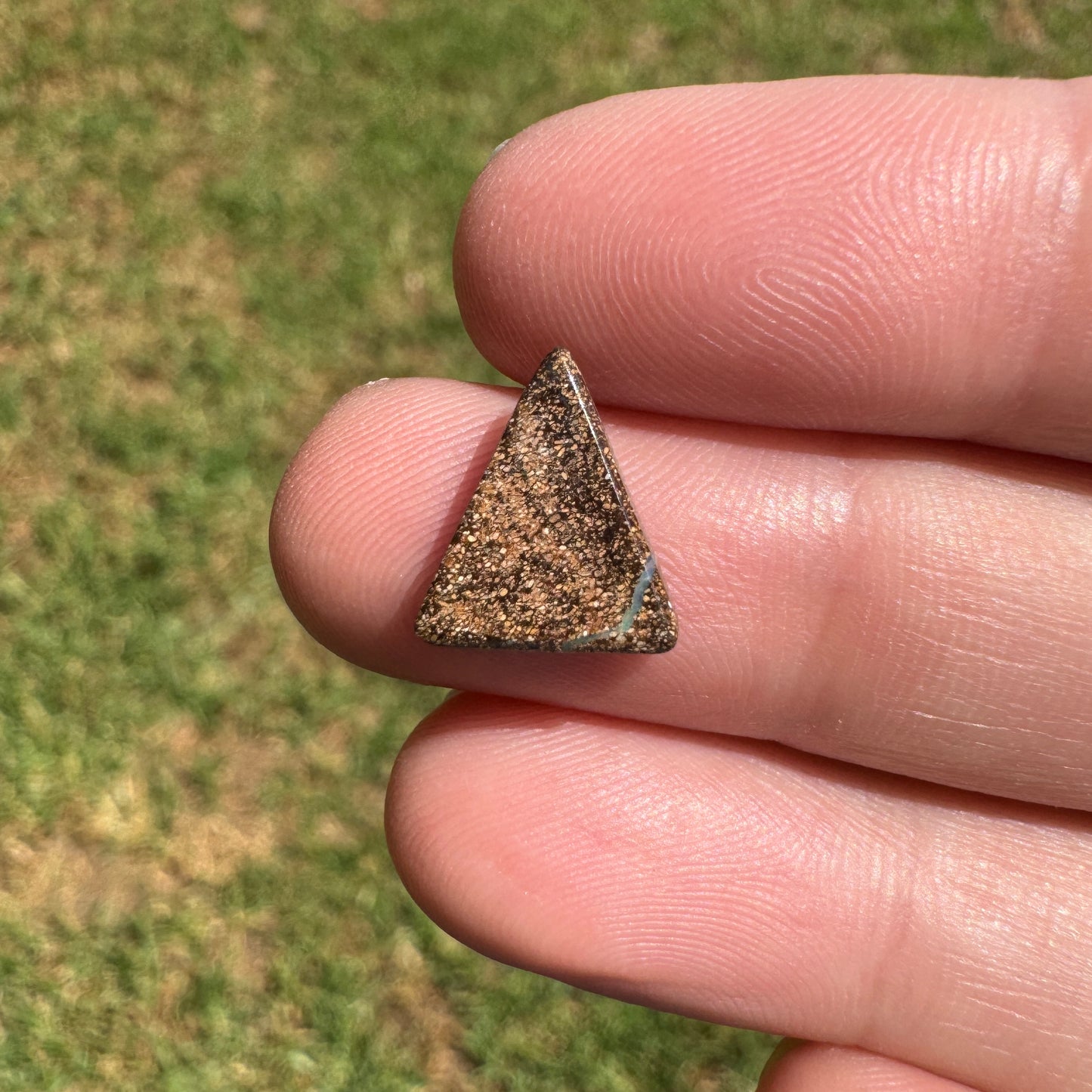 2.37 Ct small triangle boulder opal