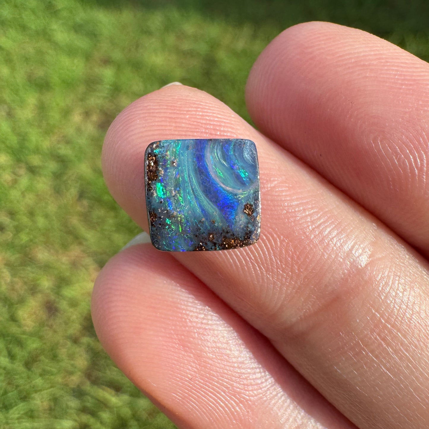 2.37 Ct small square boulder opal