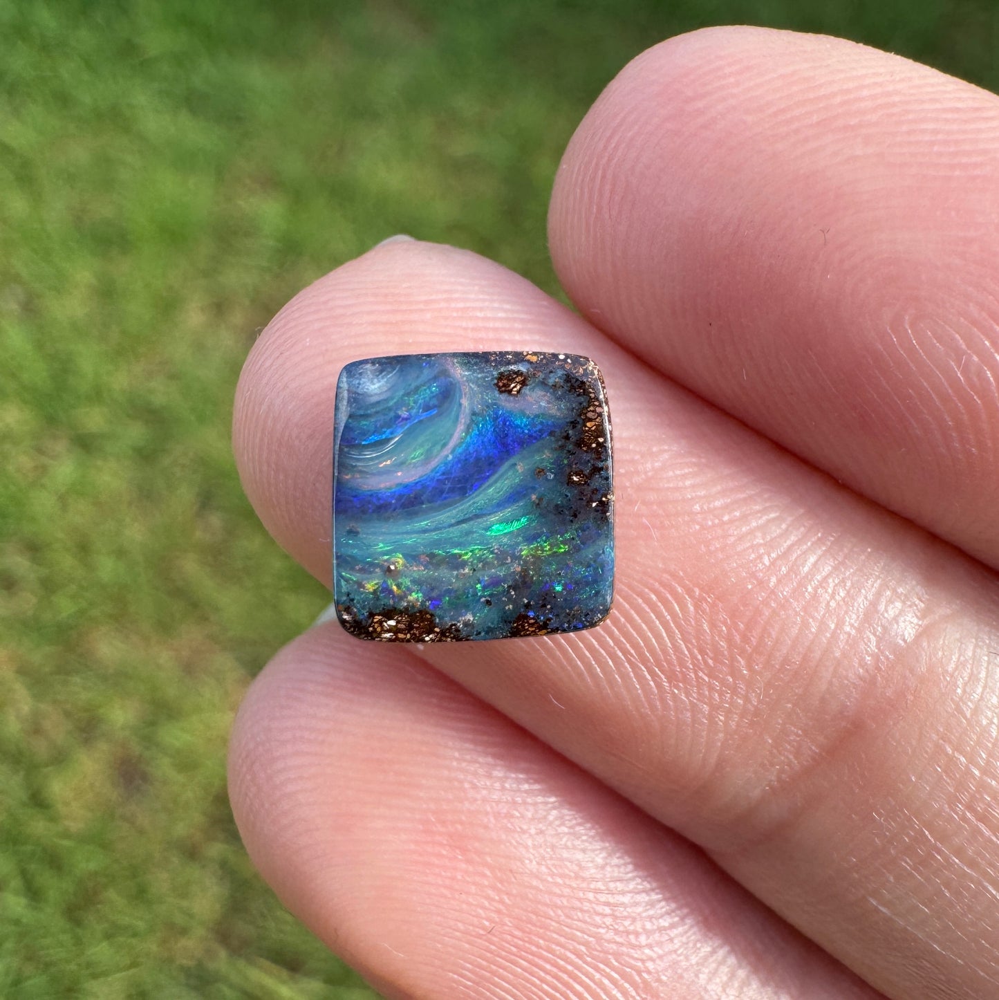 2.37 Ct small square boulder opal