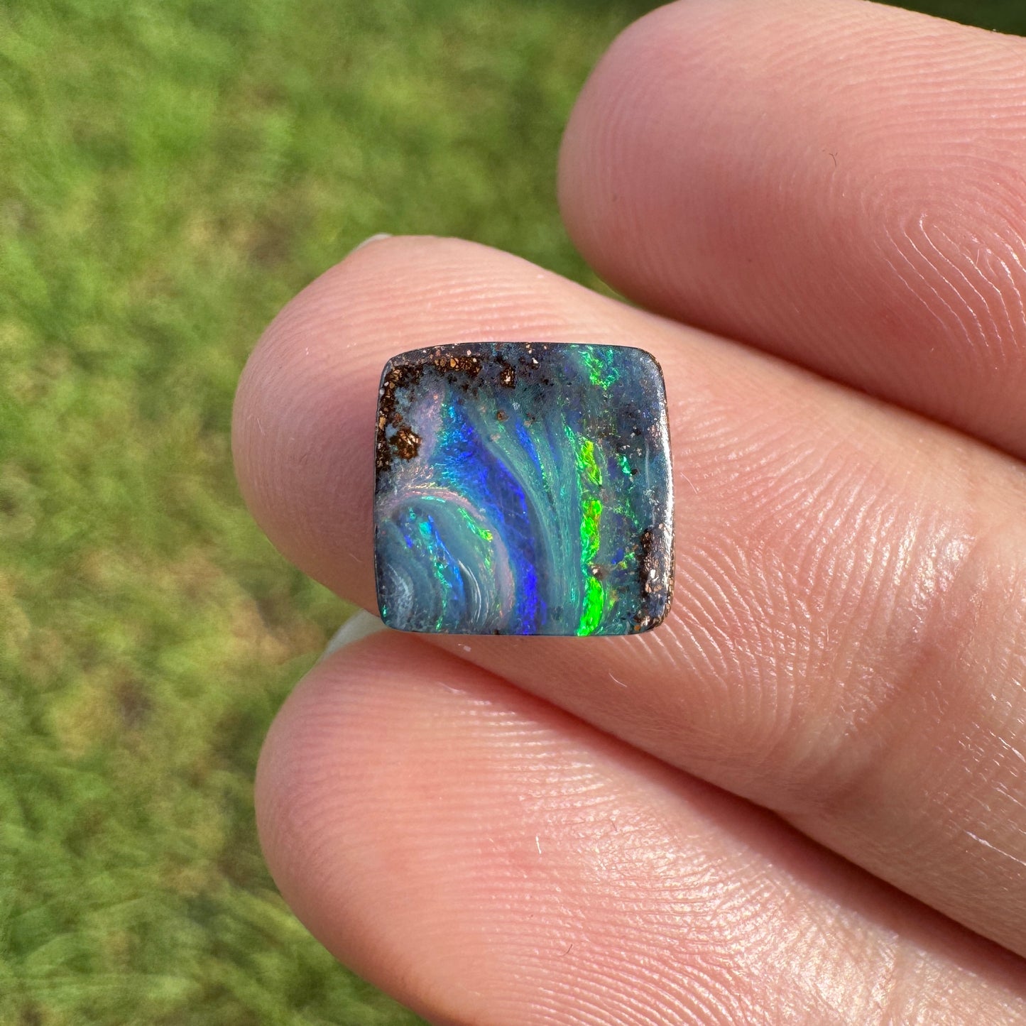 2.37 Ct small square boulder opal