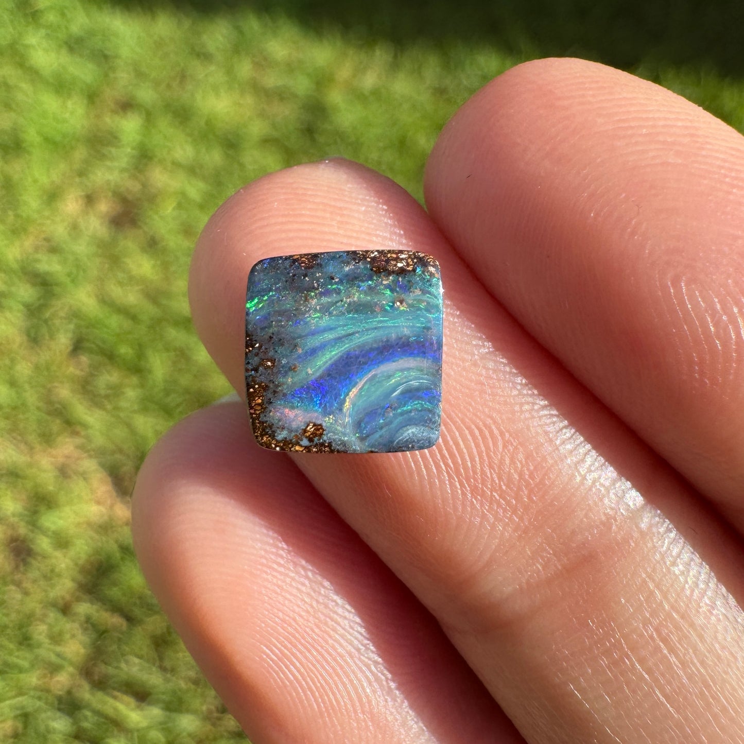 2.37 Ct small square boulder opal