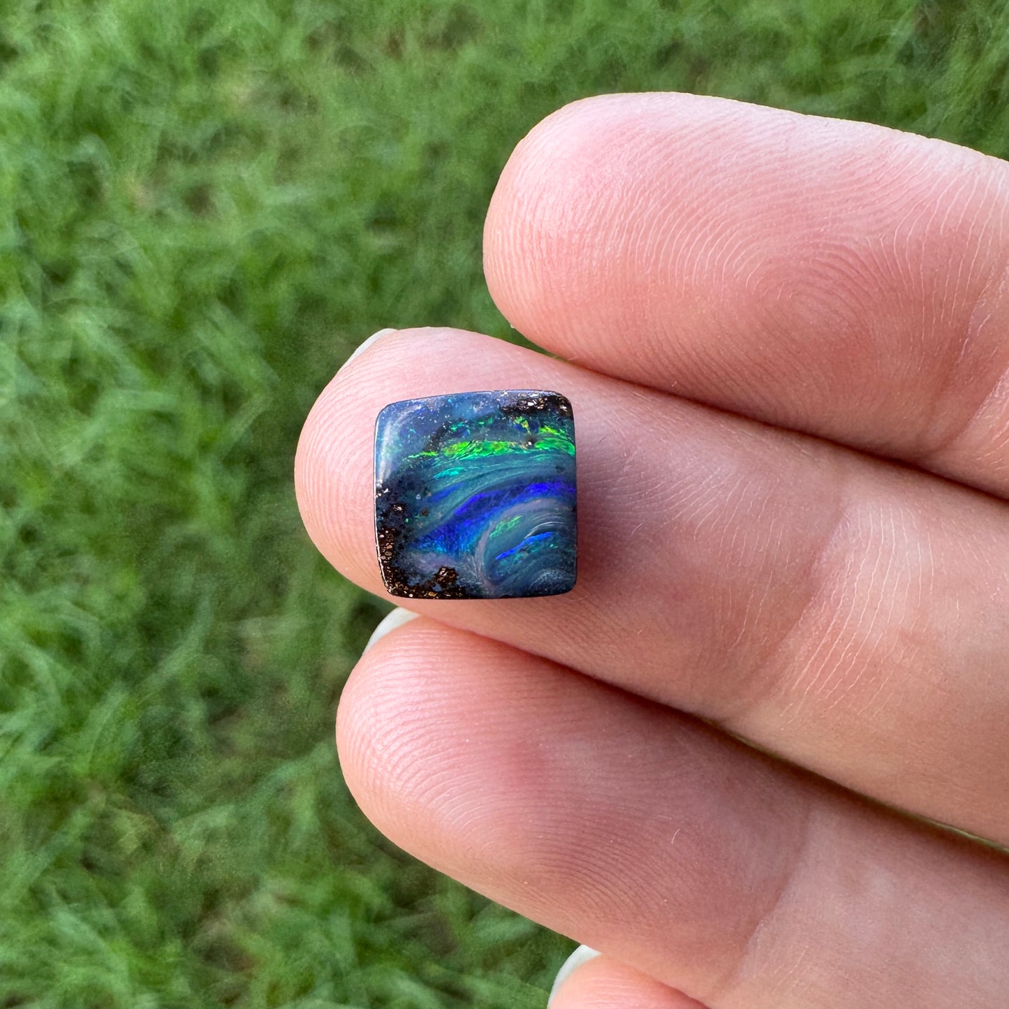 2.37 Ct small square boulder opal