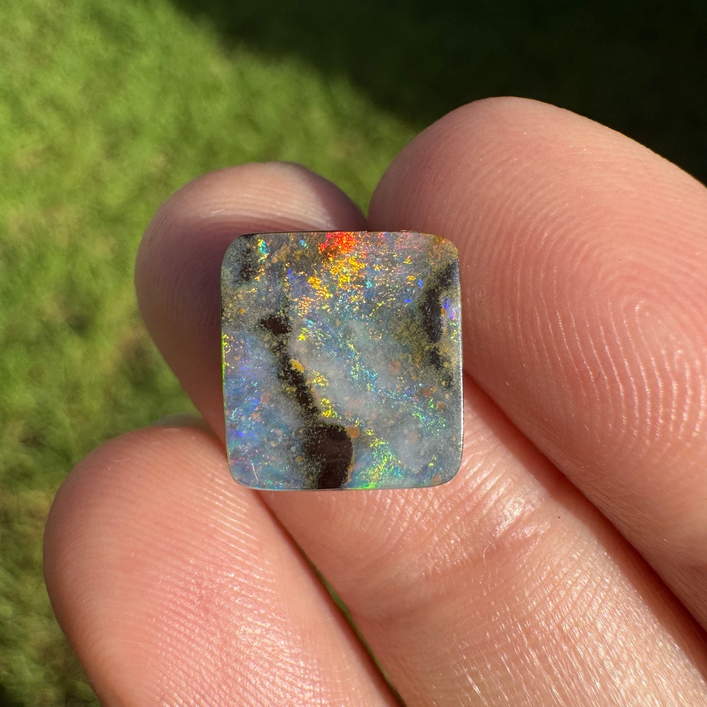 4.37 Ct square boulder opal