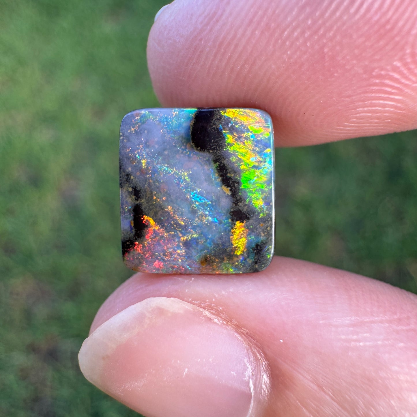 4.37 Ct square boulder opal