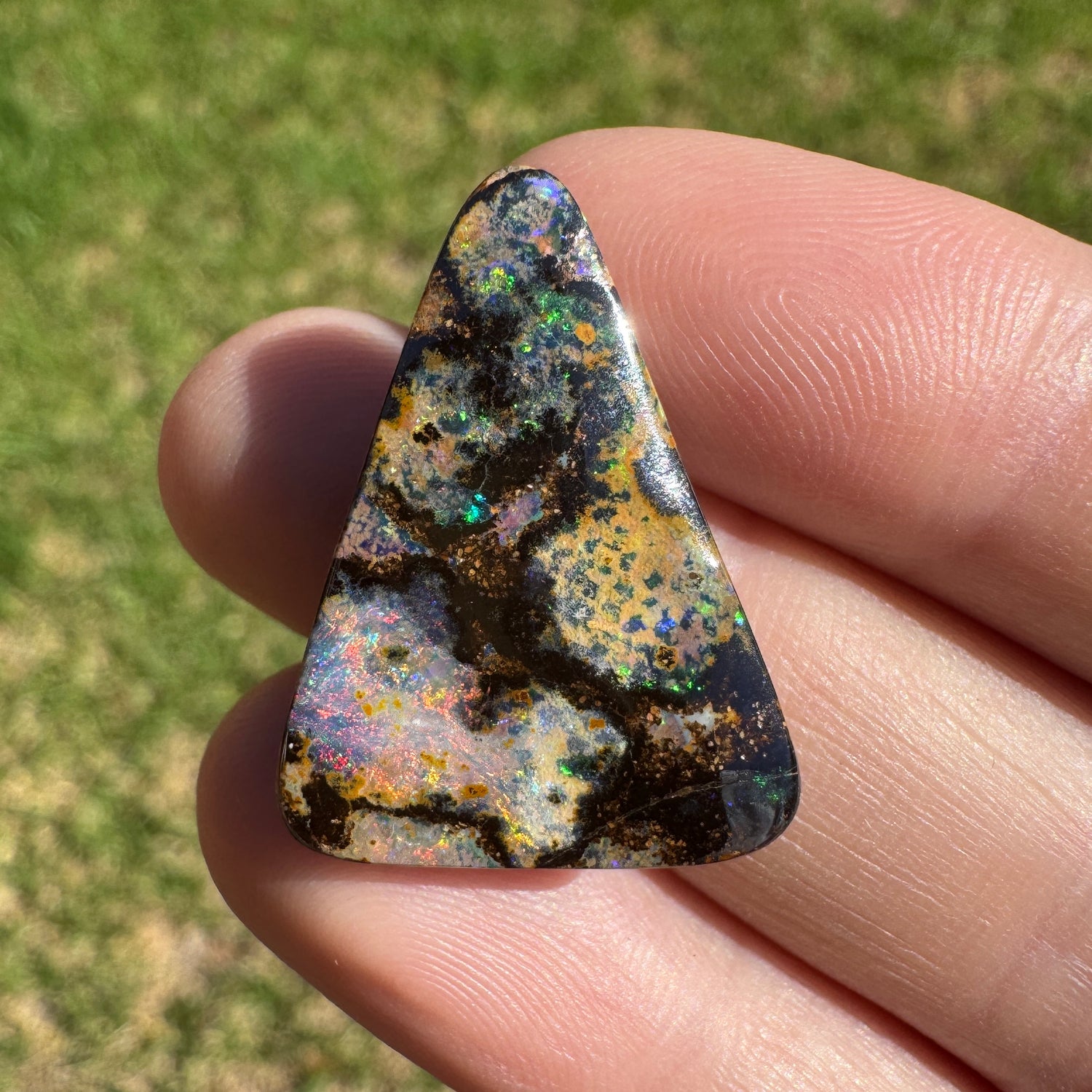16.61 Ct colourful matrix boulder opal - Broken River Mining