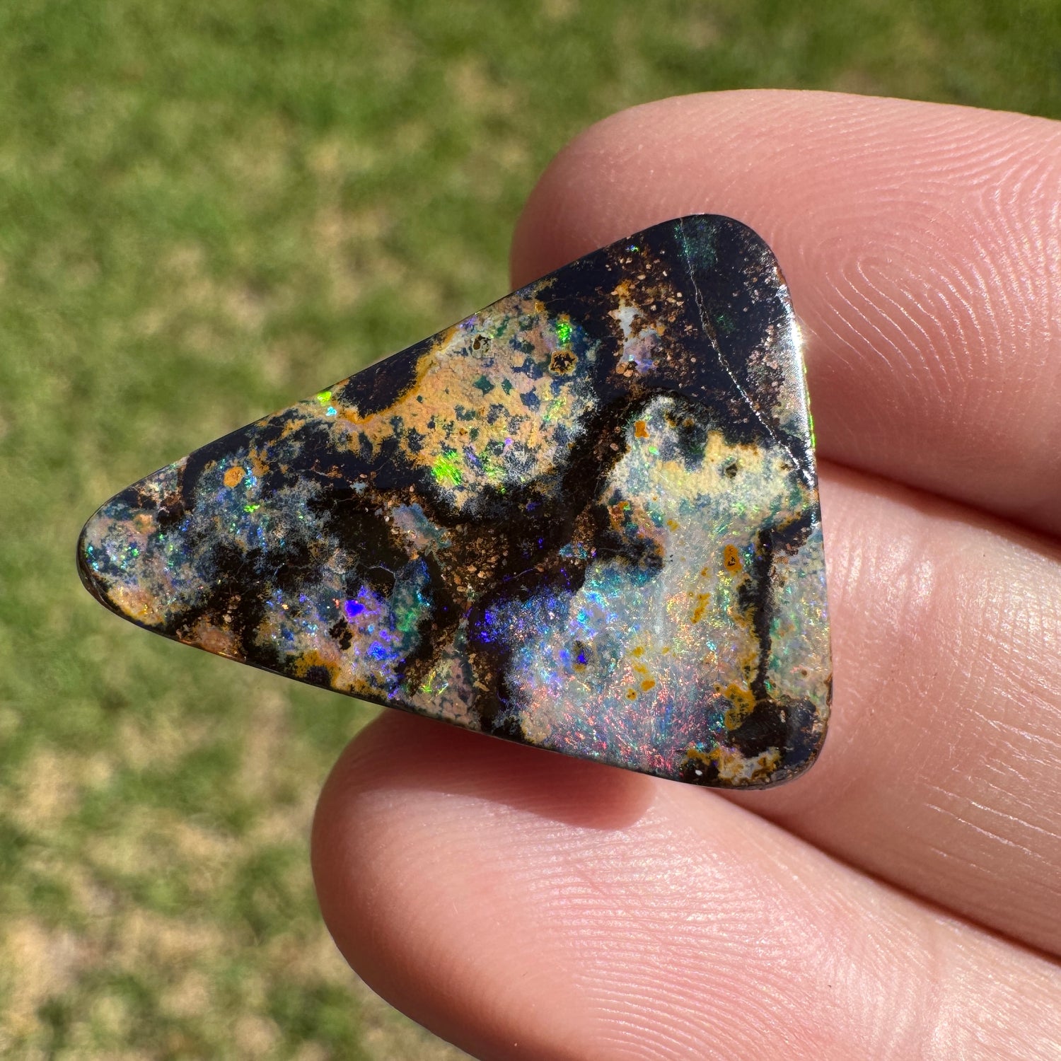 16.61 Ct colourful matrix boulder opal - Broken River Mining