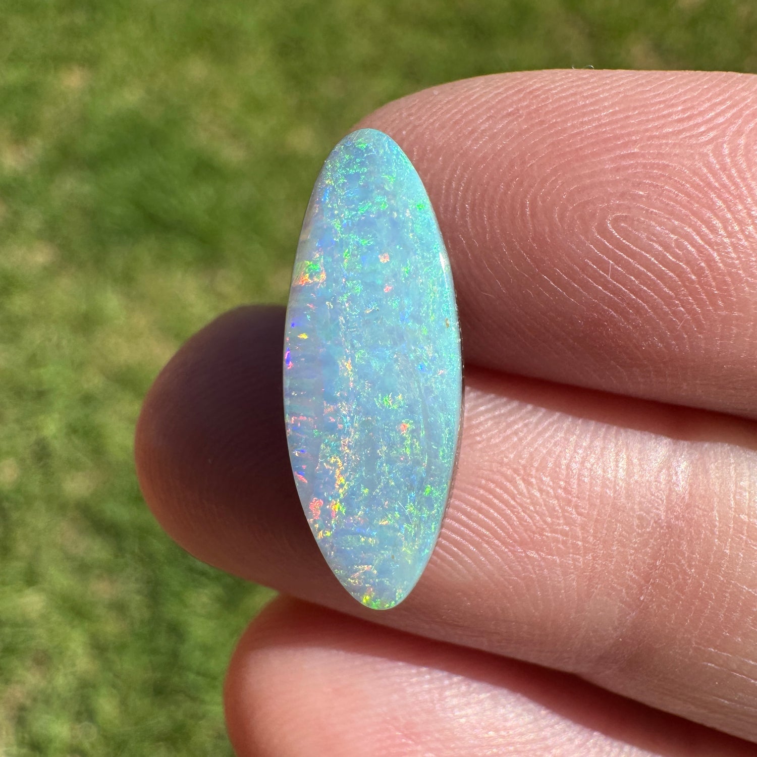 4.74 Ct marquise-shaped boulder opal - Broken River Mining