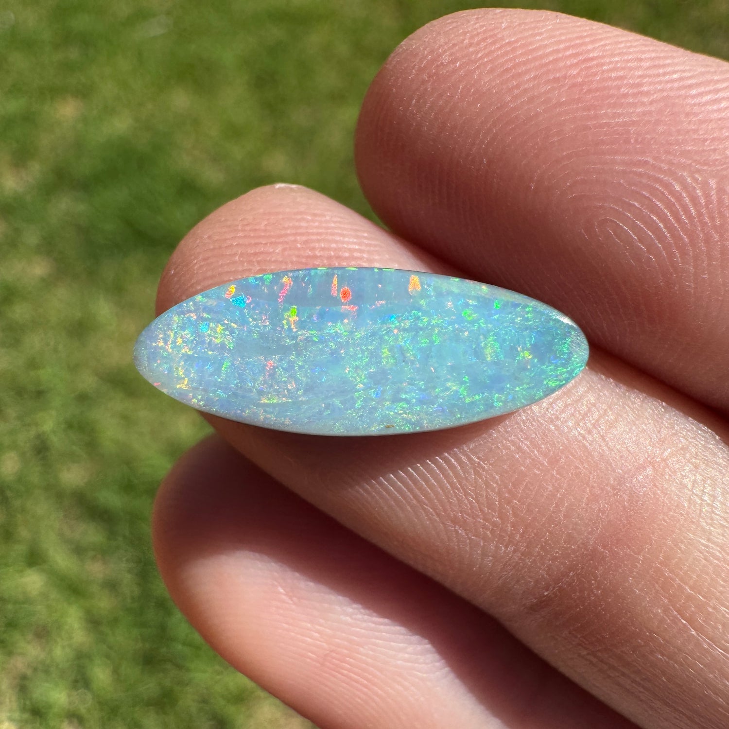 4.74 Ct marquise-shaped boulder opal - Broken River Mining