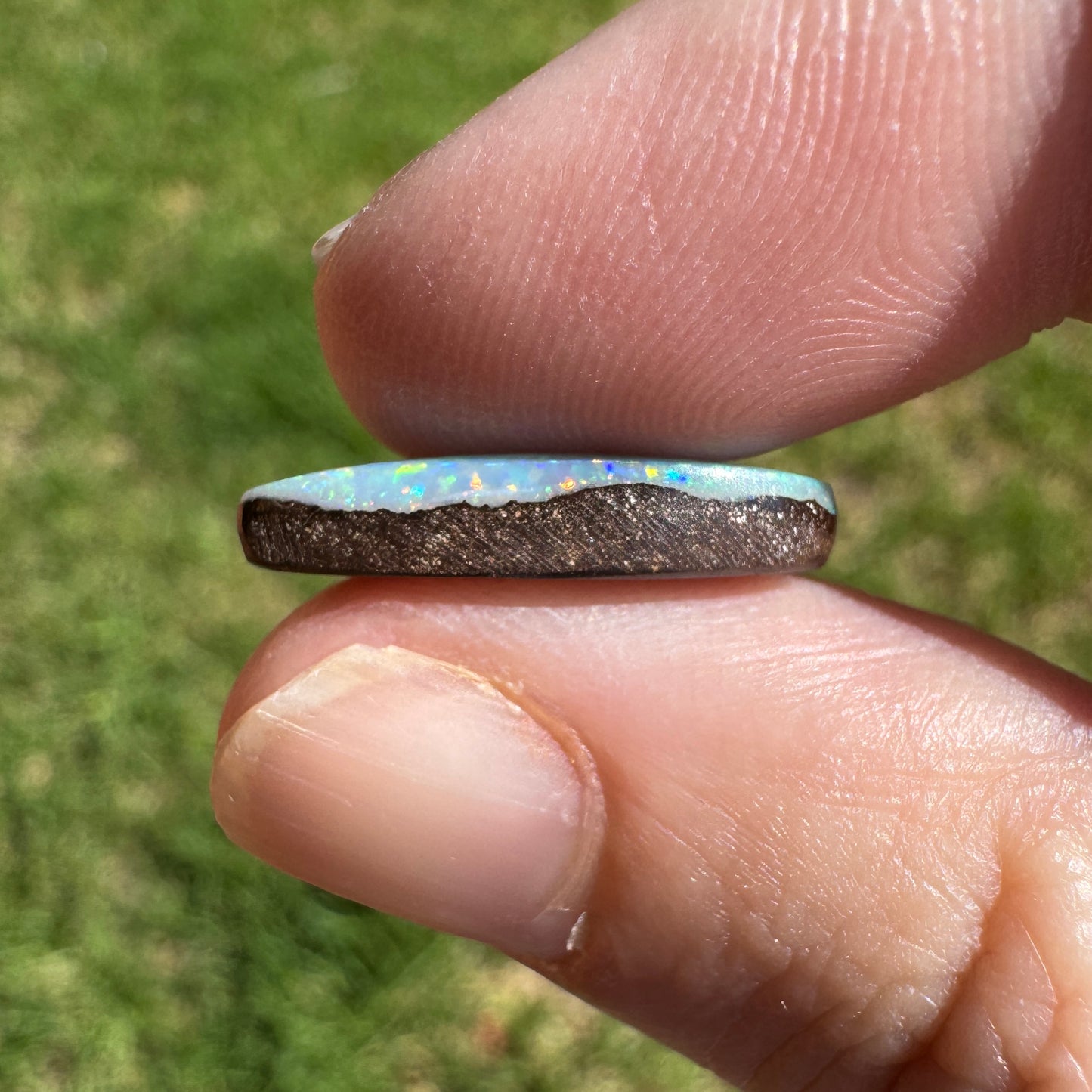 4.74 Ct marquise-shaped boulder opal - Broken River Mining