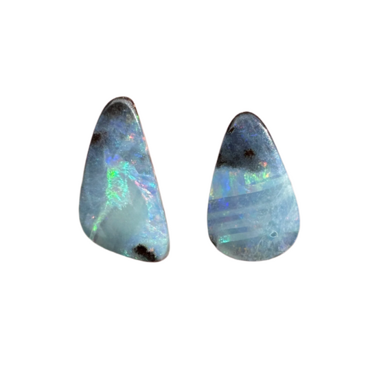 2.72 Ct two piece boulder opal set