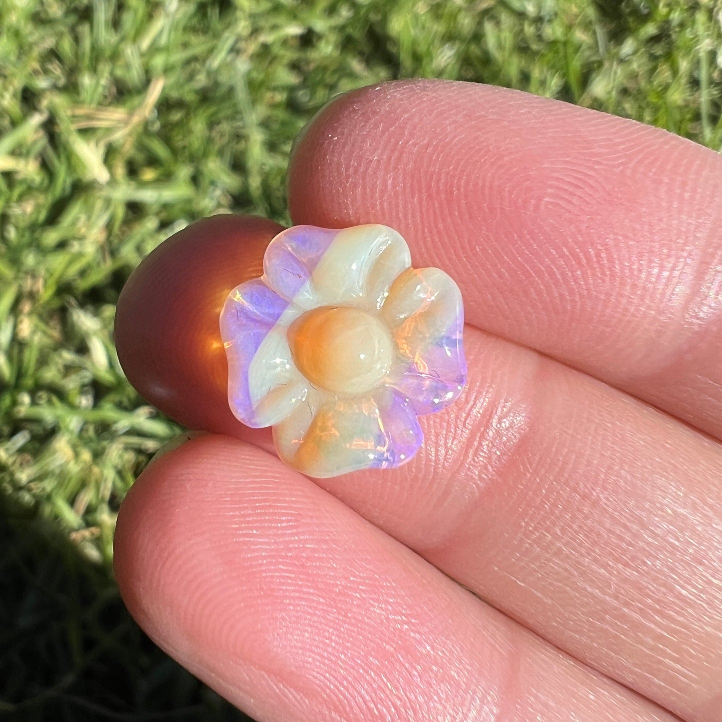 3.57 Ct carved flower opal