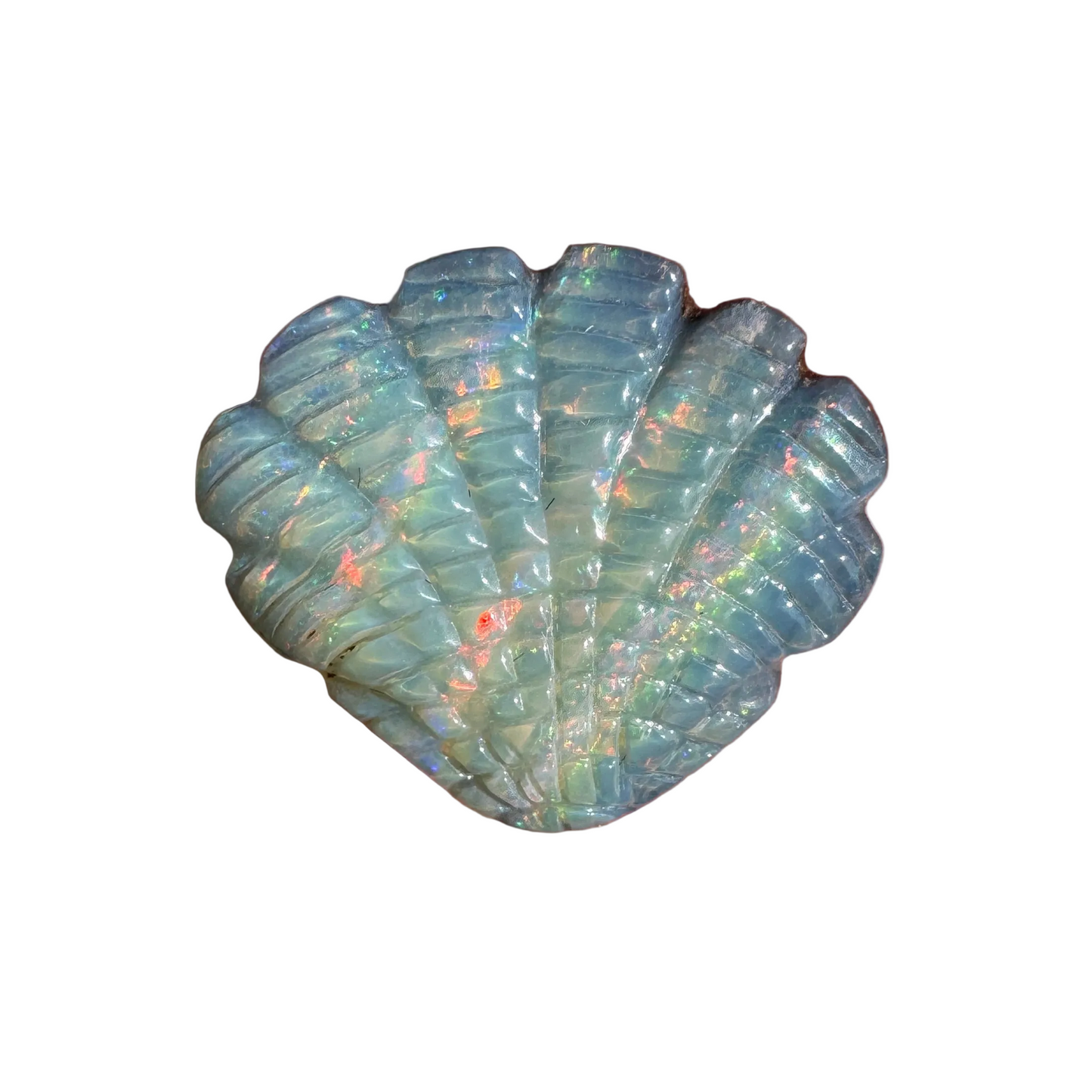 5.94 Ct shell boulder opal carving