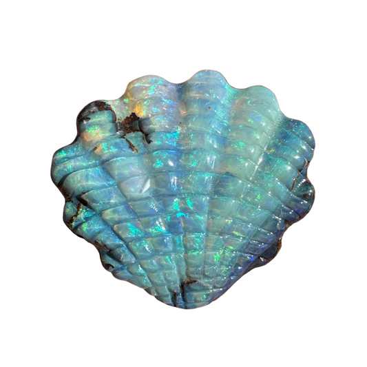 10.22 Ct shell boulder opal carving