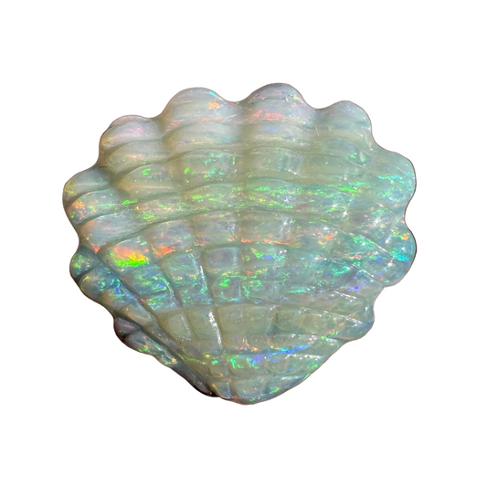 8.25 Ct pastel rainbow shell boulder opal carving