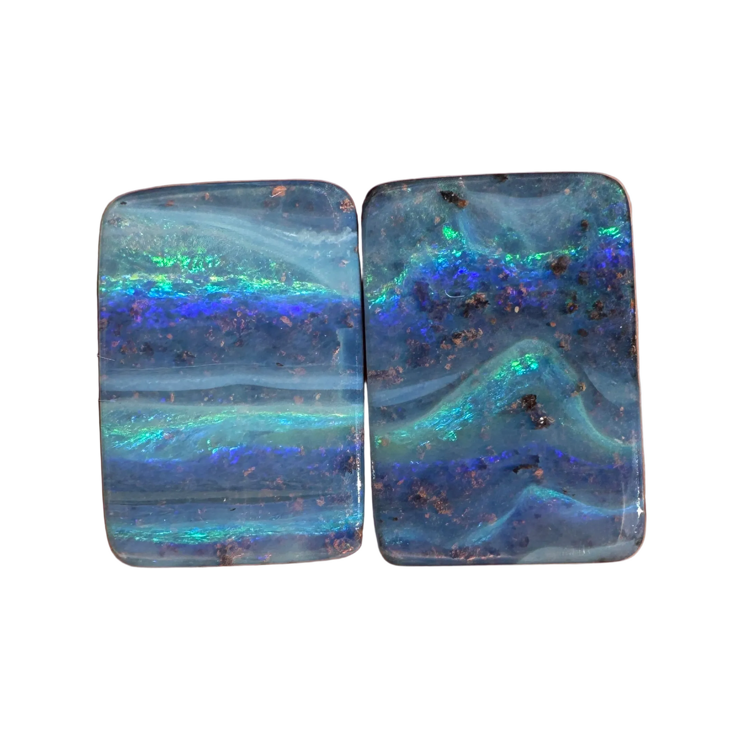13.34 Ct 'the waves' boulder opal pair