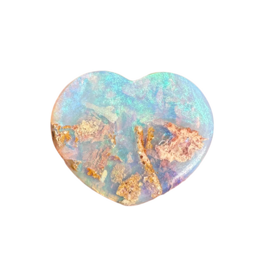 3.00 Ct wood replacement heart opal