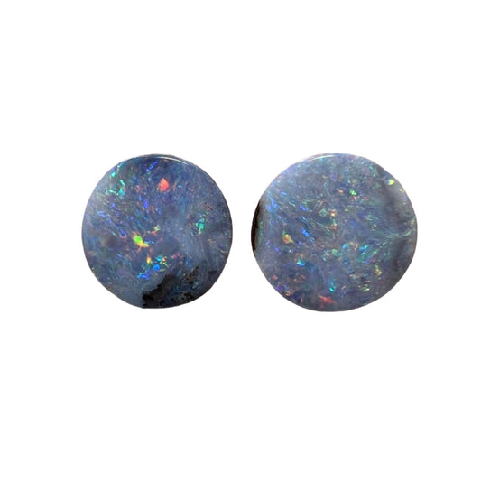 4.18 Ct round boulder opal pair