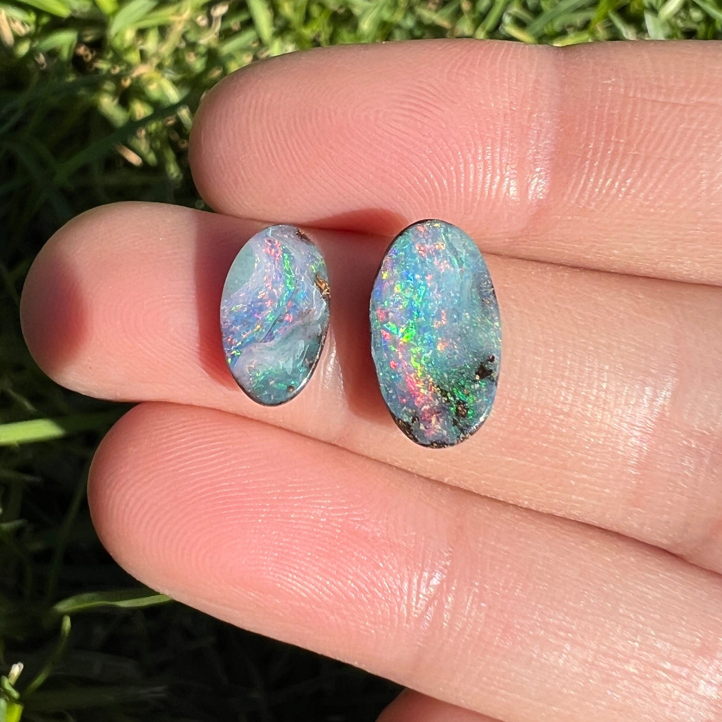 3.91 Ct two piece opal set