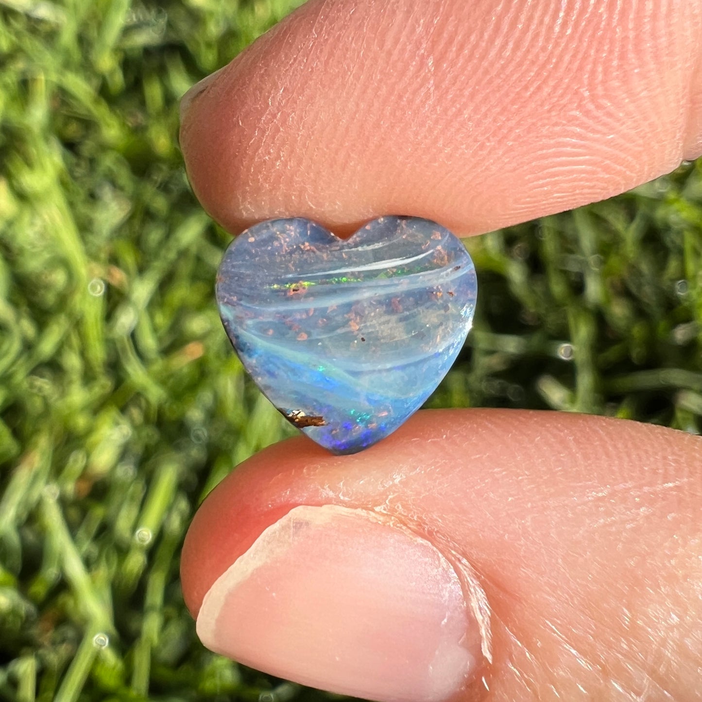 2.65 Ct small boulder opal heart