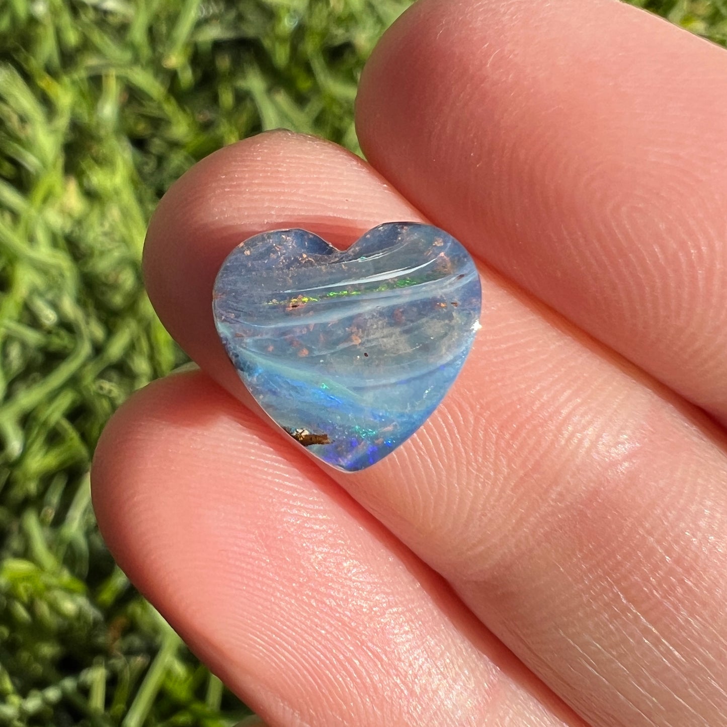 2.65 Ct small boulder opal heart