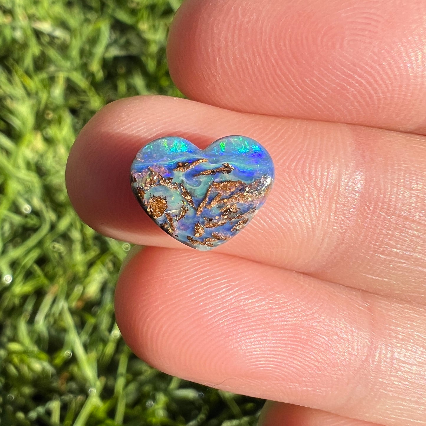 2.43 Ct small boulder opal heart