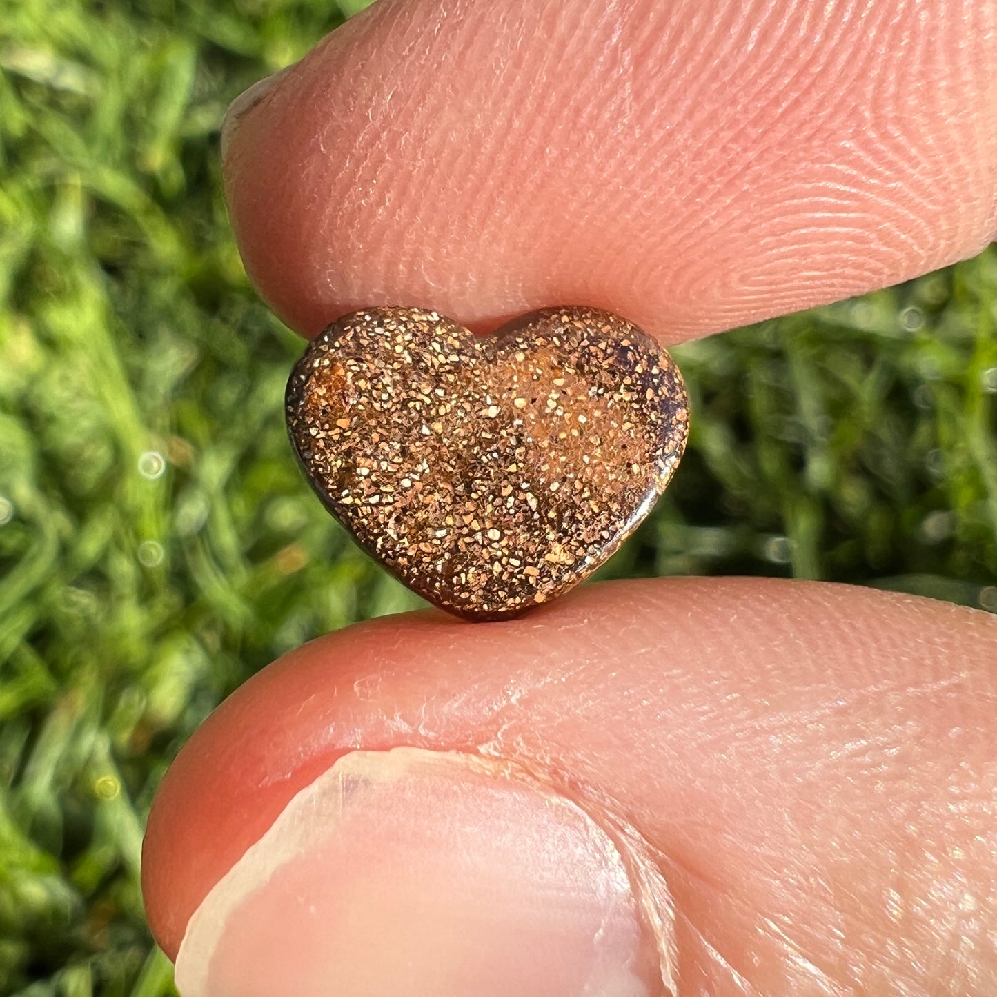 2.43 Ct small boulder opal heart