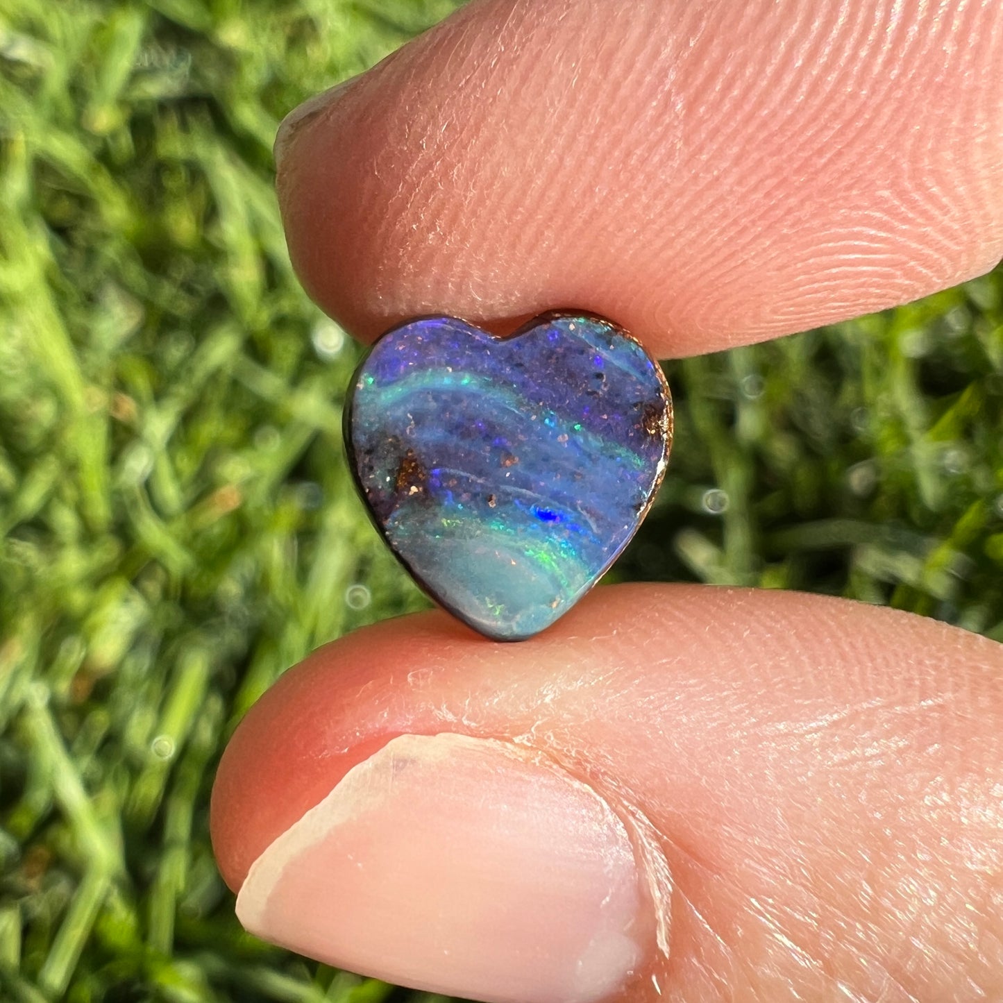 2.51 Ct small heart boulder opal