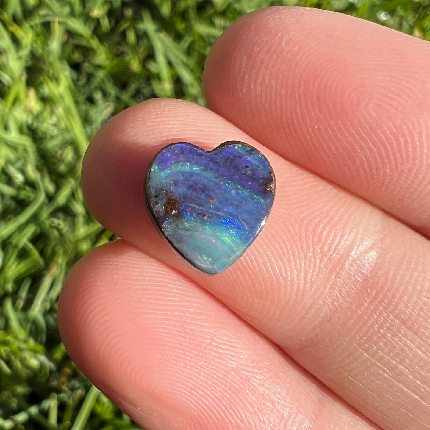 2.51 Ct small heart boulder opal