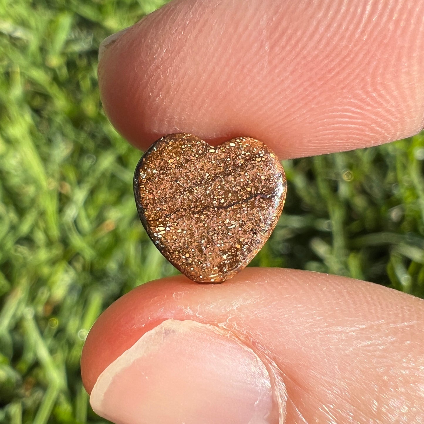 2.51 Ct small heart boulder opal