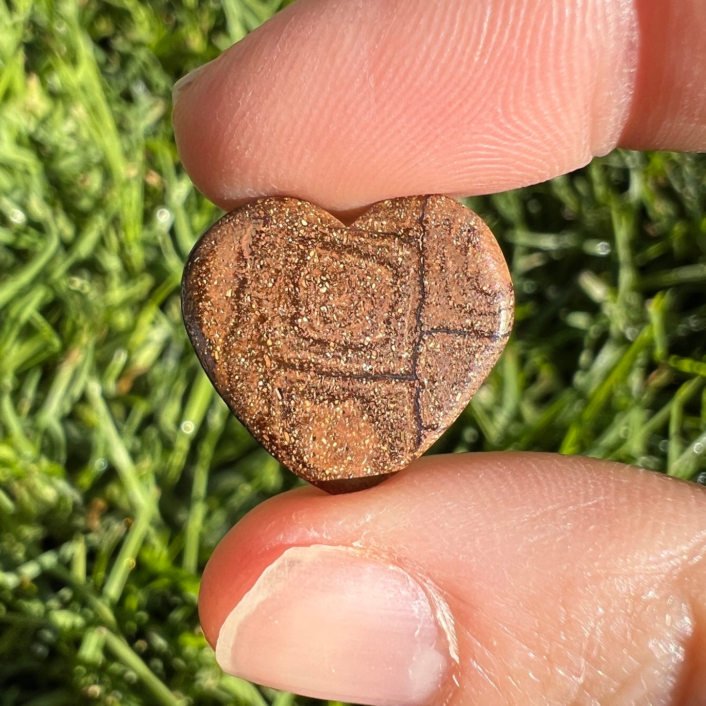 8.32 Ct boulder opal heart