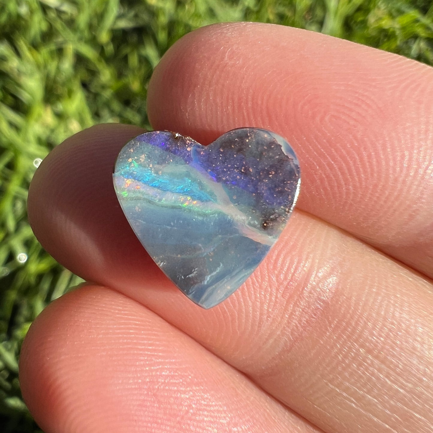 3.42 Ct heart boulder opal