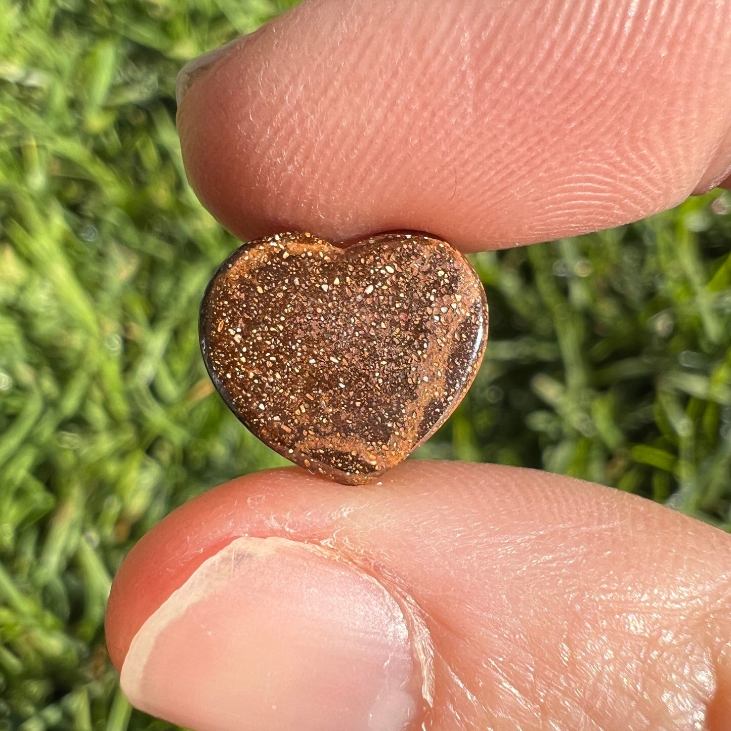 3.98 Ct boulder opal heart