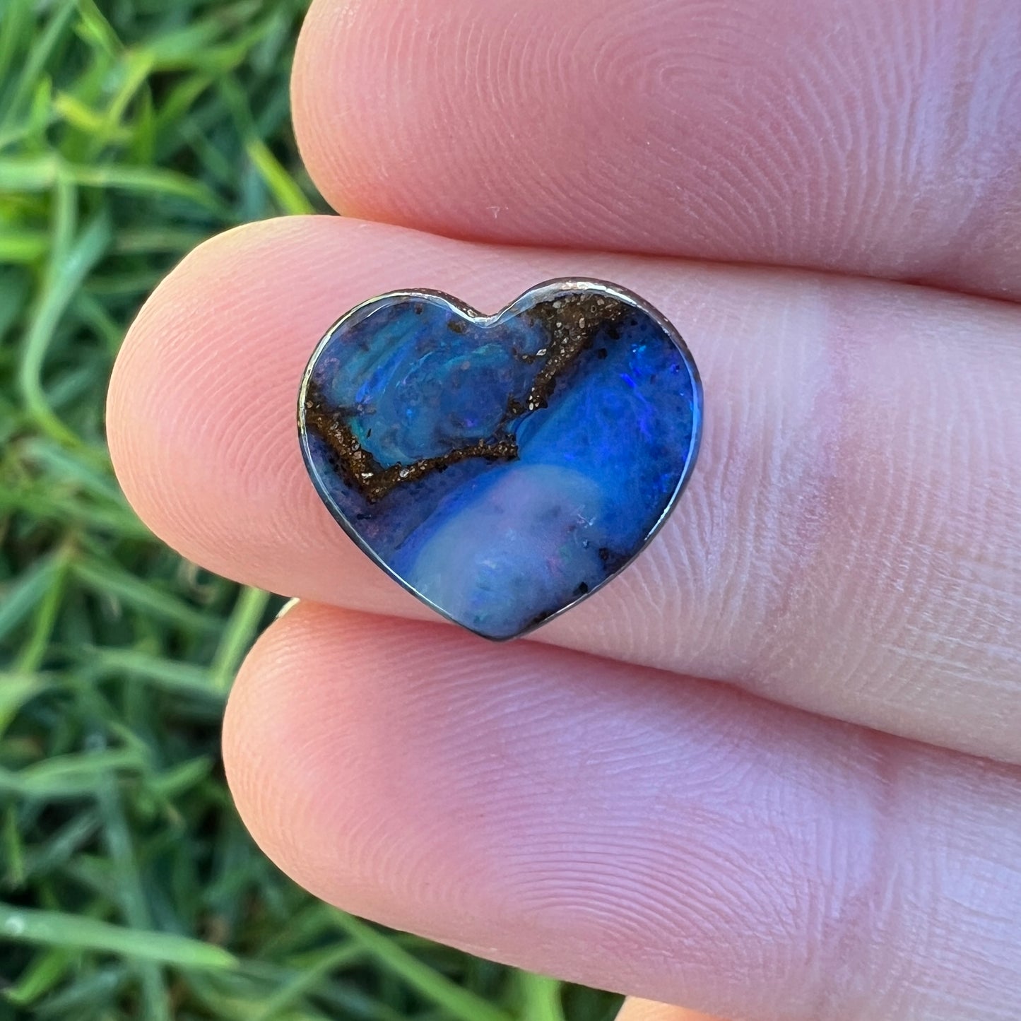 3.98 Ct boulder opal heart