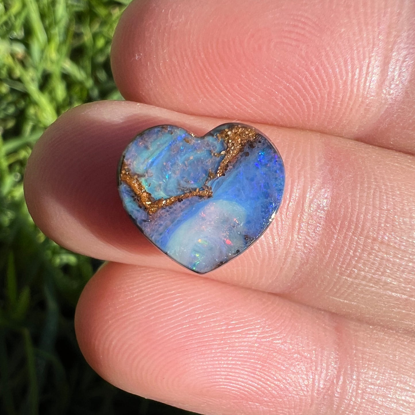 3.98 Ct boulder opal heart