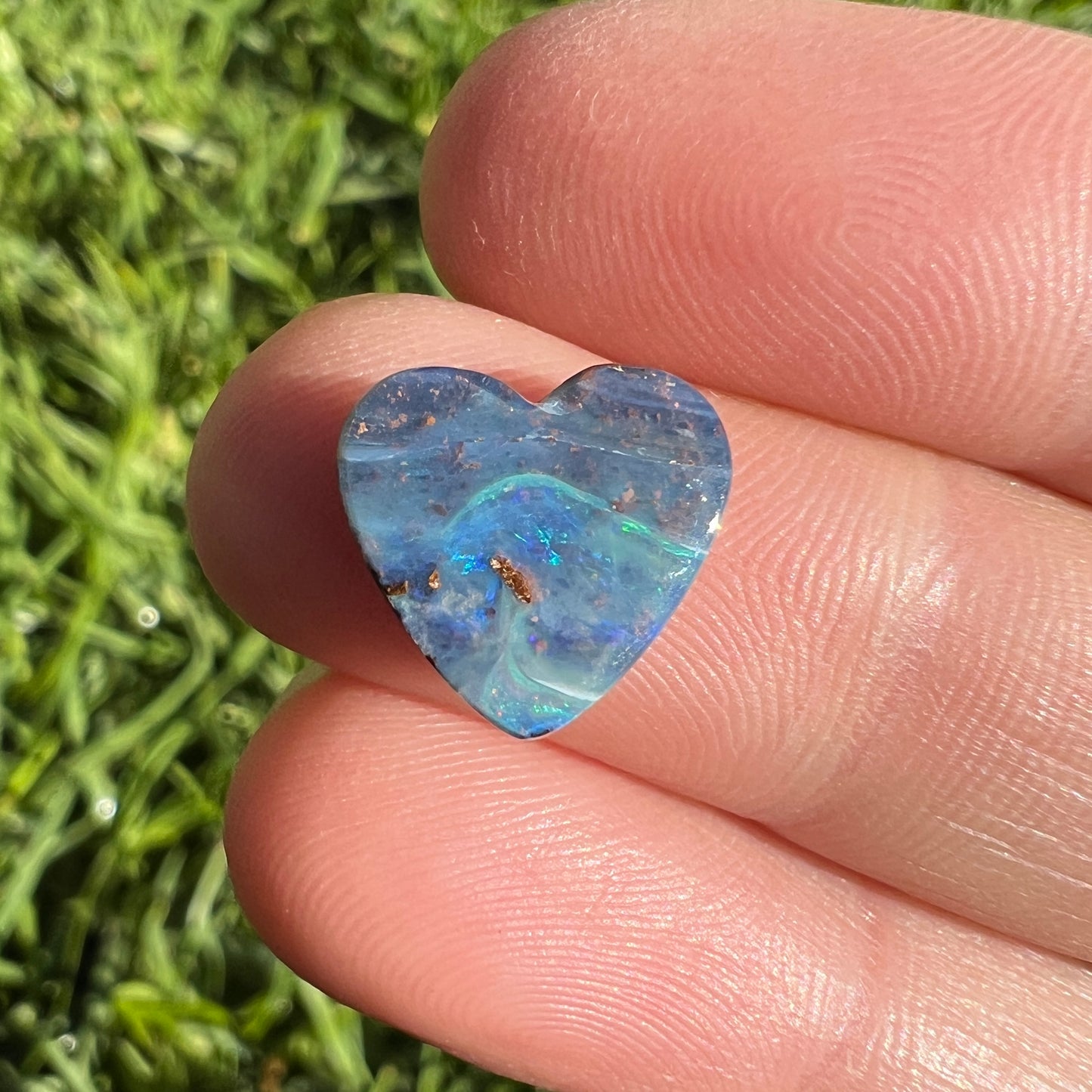 2.85 Ct boulder opal heart