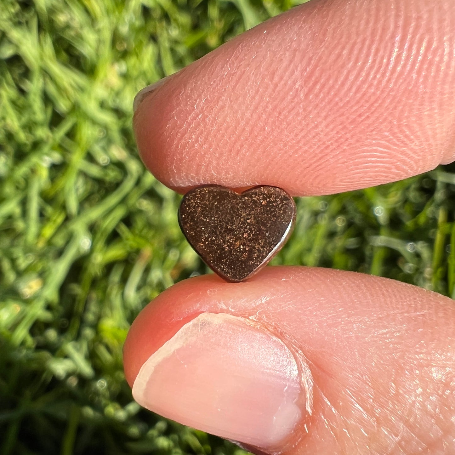 1.31 Ct small blue boulder opal heart