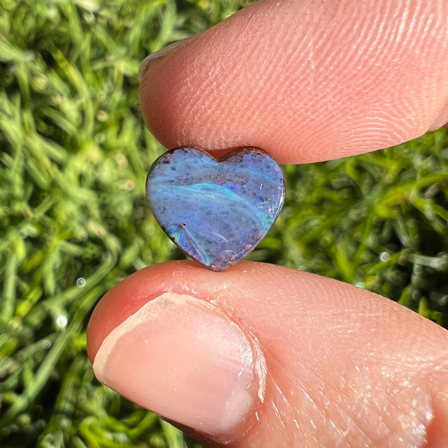 2.71 Ct boulder opal heart