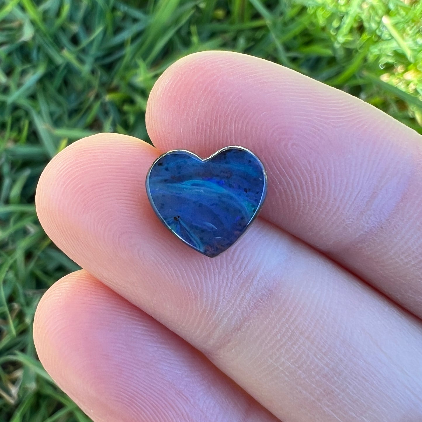 2.71 Ct boulder opal heart